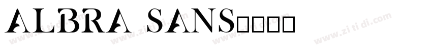 Albra Sans字体转换
